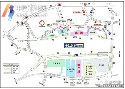 宁波南站区域交通现新变化 交警发布的行车图不妨看看