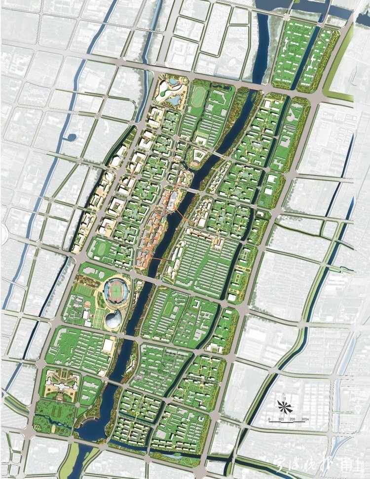 出炉,将其区块功能定位为"慈溪区域性城市新中心,新江南水乡特色的